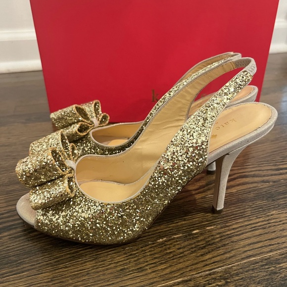 Kate Spade "Charm" Glitter heels - Picture 6 of 7